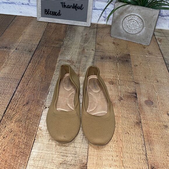 Old navy knit almond toe ballet flats tan - Picture 2 of 9